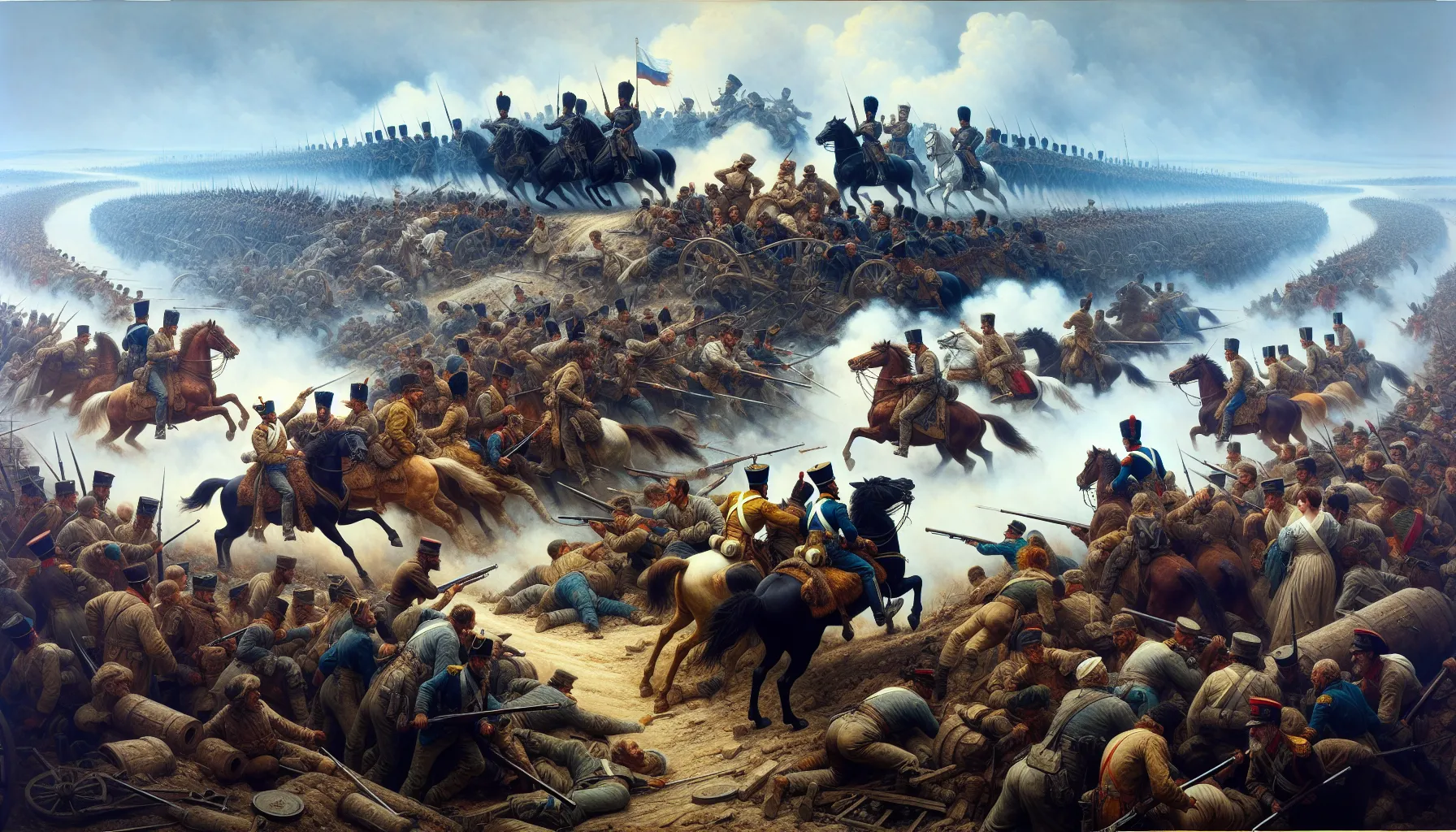 La bataille de Borodino en 1812, armee russe contre armee napoleonienne
