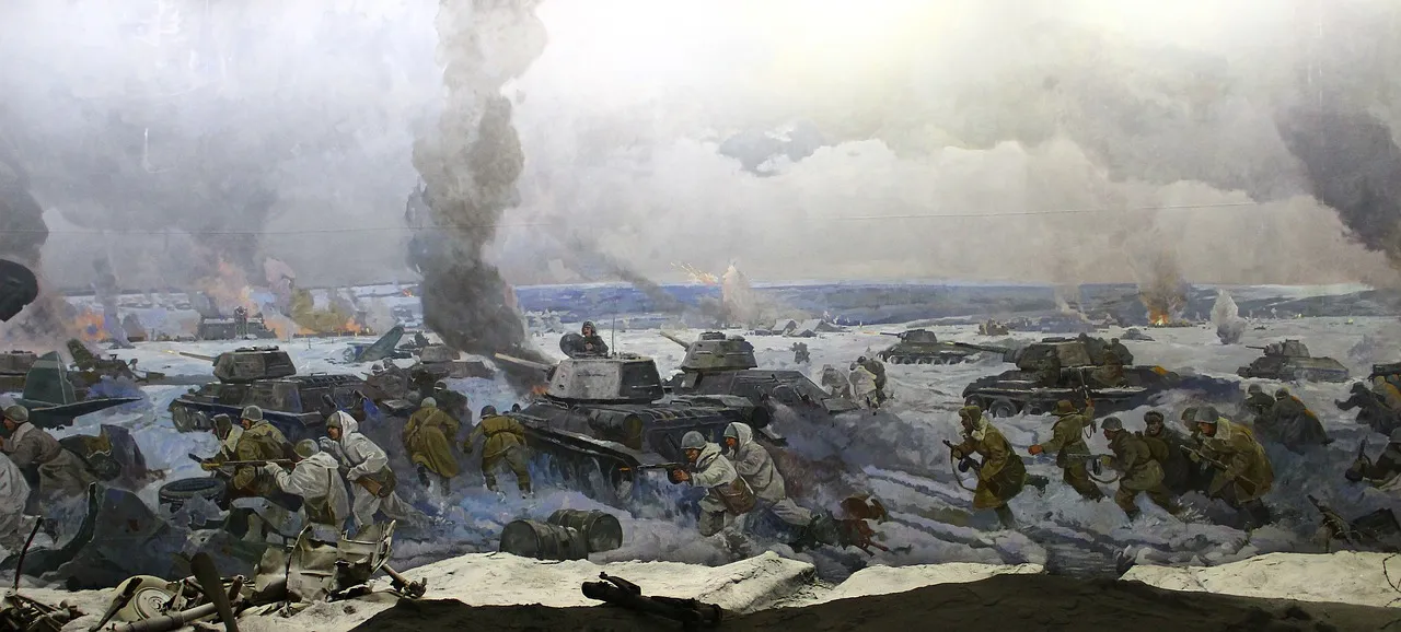 Diorama de bataille historique russe